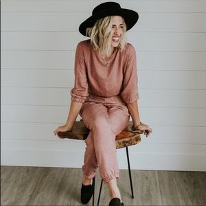 Roolee dusty rose jumpsuit